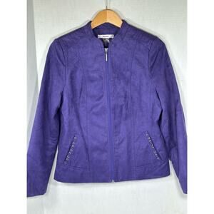 Women's Purple Faux Suede Purple Jacket by Tanjay Size 8